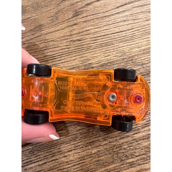 Hot Wheels Clear Speeder Die-Cast Car 2013 Mattel Bright Pink & Orange Design - Picture 5 of 5